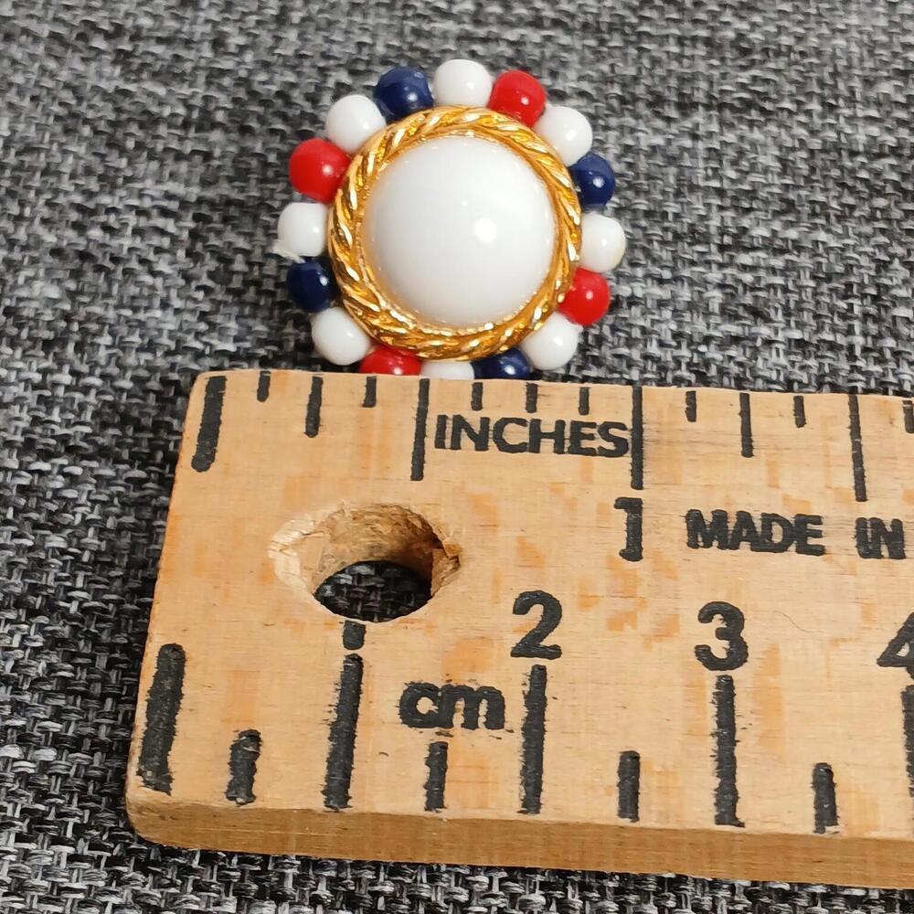 Vintage Nautical Clip-On Earrings Unperced Ears Preppy, Retro Cruise 80s-90s - Picture 4 of 5